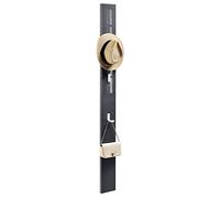 [en.casa] Perchero Panel Hansnes Mueble Recibidor Perchero de Pared con 3 Ganchos Abatibles para Entrada Pasillo Oficina MDF Metal 165 x 15 x 2,5 cm - Gris Alto Brillo