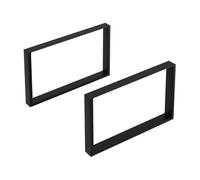 [en.casa] Set de 2 Patas de Mesa Makers para Mesa de Centro Banco Conjunto de 2 Pies de Mueble DIY Rectangular Acero Sinterizado 40 x 66 cm - Negro