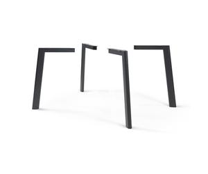 [en.casa] Set de 4 Patas para Mesa de Comedor Hostang DIY Conjunto de Patas para Muebles Armazón de Mesa de Escritorio con Patas Niveladores Acero 50 x 8 x 71 cm - Negro