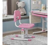 [en.casa] Silla de Escritorio Infantil Sauda Ergonómica Silla de Estudio Adaptable y Ajustable en Altura para Niños Niñas Dormitorio Estudios Metal Plástico Rosa