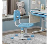 [en.casa] Silla de Escritorio Sauda Ergonómica Infantil Silla de Estudio Adaptable y Ajustable en Altura para Niños Niñas Dormitorio Estudios Metal Plástico Azul Celeste