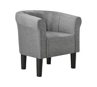 Sillón relax jelgava plástico 100 % poliéster 70x70x58 cm gris [en.casa]