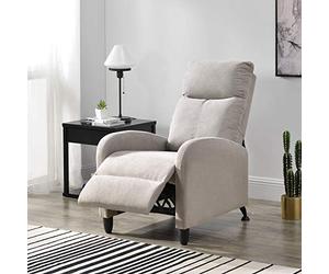 [en.casa] Sillón Relax Elegante Butaca Reclinable 102x60x92 cm Asiento cómodo Poliéster Marrón