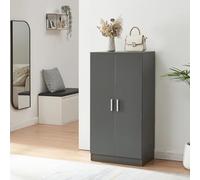 Mueble zapatero notribontaa con estantes y puertas 108x55x35cm antracita [en.casa]