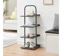 Zapatero poytya 4 niveles acero 96x34x32 cm antracita [en.casa]
