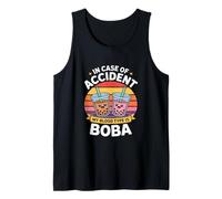 En caso de accidente, mi tipo de sangre es el té Boba Camiseta sin Mangas