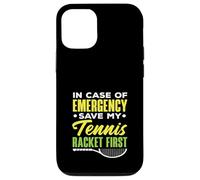 En Caso de Emergencia Save My Tennis Racket First Tennis Carcasa para iPhone 12/12 Pro