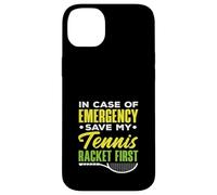 En Caso de Emergencia Save My Tennis Racket First Tennis Carcasa para iPhone 14 Plus