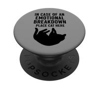 En Caso de un colapso Emocional, coloque un Gato aquí Divertido PopSockets PopGrip Adhesivo