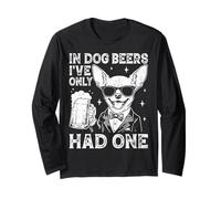 En Cervezas de Perro Solo He Tenido Un Chihuahua Divertido Beber Manga Larga