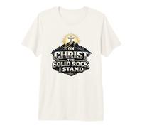 En Cristo, la Roca sólida, Estoy de pie, Regalo de fe Camiseta Premium