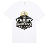 En Cristo, la Roca sólida, Estoy de pie, Regalo de fe Comfort Colors Adult Heavyweight T-Shirt
