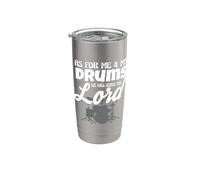 En cuanto a mí y mis tambores serviremos a la banda de adoración del Señor Vaso térmico de acero inoxidable de doble pared