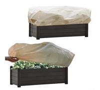 en Cubierta de protección rectangular para plantas heladas con cordón 150x45x40 cm para macetas de invierno al aire libre nieve fuerte clima frío cobertura 2-