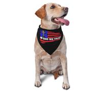 En Dios Confiamos Bandera Americana Pañuelo para Perro Ajustable Bandana para Perro Lavable Mascotas Baberos para Cumpleaños Perros Pequeños Y Medianos Cachorro