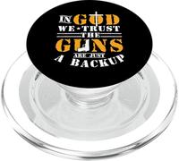 En Dios confiamos en que las armas son solo una copia de seguridad PopSockets PopGrip para MagSafe