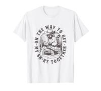 En el camino a conseguir mi mierda juntos Cowboy Raccoon Camiseta