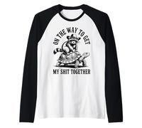 En el Camino a Conseguir mi Mierda Juntos Mapache Tortuga Camiseta Manga Raglan