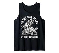 En el Camino a Conseguir mi Mierda Juntos Mapache Tortuga Camiseta sin Mangas