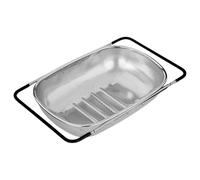 En el colador del fregadero: una colonia de malla fina con asa, cesta de acero inoxidable | Grand Out-the-Sink for Washing and Daining Pasta Frutas, Preparación de herramientas de cocina durabl