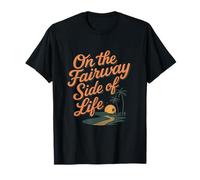 En el Lado de la Calle de la Vida, Juego de Palabras de Golf, diseño Retro Camiseta