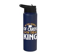 En el mundo de las cartas im the King Trading Card Stainless Steel Insulated Water Bottle