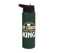 En el mundo de las cartas im the King Trading Card Stainless Steel Insulated Water Bottle