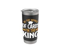 En el mundo de las cartas im the King Trading Card Vaso térmico de acero inoxidable de doble pared