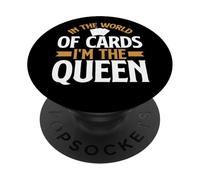 En el Mundo de Las Cartas im The Queen Trading Card PopSockets PopGrip Adhesivo