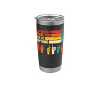 En el mundo donde se puede cualquier cosa ser amable lenguaje de señas Vaso térmico de acero inoxidable de doble pared