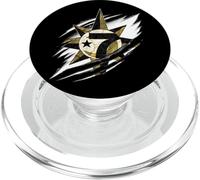 En el Nombre de Allah 7 Logo Crescent Star Rip Reveal PopSockets PopGrip para MagSafe