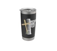 En el nombre de Jesús toco - Diseño para músico cristiano Vaso térmico de acero inoxidable de doble pared