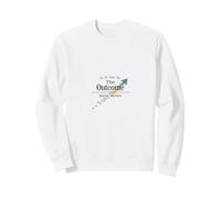 En él para el Resultado: el Viaje Inspirador del Trabajador Social Sudadera, Unisex para Adultos, Blanco, L