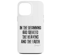 En el Principio Dios creó Génesis 1:1 Creación bíblica Carcasa para iPhone 13 Pro MAX