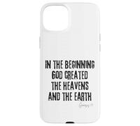 En el Principio Dios creó Génesis 1:1 Creación bíblica Carcasa para iPhone 15 Plus