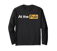 En el Pub - Divertido Beber Humor Bar Vida Juego de Palabras sociales Manga Larga