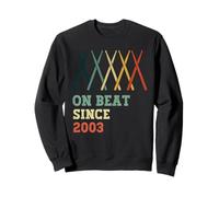 En el Ritmo Desde 2003 Retro Birthday Year Drums Sticks Sudadera