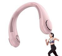 En el ventilador del cuello de enfriamiento, ventilador de cuello recargable - ventilador portátil USB sin cuchilla para acampar | Equipo de refrigeración para estudiar, trabajar, senderismo,