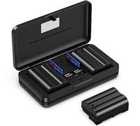 EN-EL15 (2200 mA) Juego de cargador multifuncional para cámara (incluye dos baterías) compatible con Nikon Z6 Z7 V1D 750D 7500D 850D 7000Db7100D 7200D 500D 780D 600D 610D 800D 810D 810a