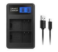 EN-EL15 Cargador de batería LCD, base de carga doble D500 D600 D610 D7000 D7100 D7200 Cámara USB