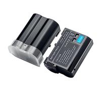 EN-EL15/EL15a/15b/15c Rechargeable Battery 2550mAh (2 Pieces) Compatible with Nikon D7000,D7100,D7200,D7500,D500,D600,D600E,D610,D750,D780,D800,D800E,D810,D810E,D850,V1,Z5,Z6,Z7,Z62,Z72