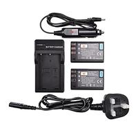 EN-EL9 EN-EL9a DSTE 2 baterías recargables de iones de litio + cargador de viaje y coche compatible con cámara digital Nikon D40 D40x D60 D3000 D5000 como Nikon ENEL9 EN-EL9A