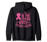 En Esta Empresa Nadie Lucha Solo Ayuda Rosa Cáncer De Mama Sudadera con Capucha