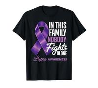 En Esta Familia Nadie Lucha Solo contra la Conciencia del Lupus Camiseta