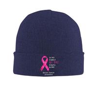 En Esta Familia Nadie Lucha Solo. Gorro de Punto para Adultos, concientización sobre el cáncer de Mama. Gorro de Invierno cálido Tipo Beanie. para Hombres y Mujeres.