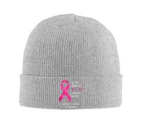 En Esta Familia Nadie Lucha Solo. Gorro de Punto para Adultos, concientización sobre el cáncer de Mama. Gorro de Invierno cálido Tipo Beanie. para Hombres y Mujeres.