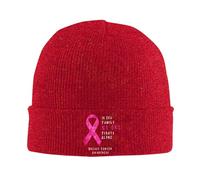 En Esta Familia Nadie Lucha Solo. Gorro de Punto para Adultos, concientización sobre el cáncer de Mama. Gorro de Invierno cálido Tipo Beanie. para Hombres y Mujeres.
