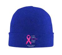 En Esta Familia Nadie Lucha Solo. Gorro de Punto para la concientización sobre el cáncer de Mama. Gorros de Invierno cálidos. Gorros con Vuelta. Gorro Tipo Reloj.