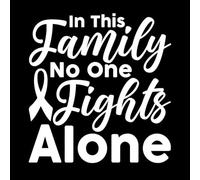 En esta familia nadie lucha solo Pegatinas artísticas de vinilo 67.2x70.7cm Personalización personalizada Blanco