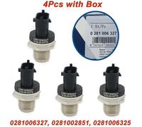En existencia 1/4 piezas 0281006327 Sensor de presión del riel de combustible 0281006112 028102850 0281002937 / Apto for Cumminss Dodgee R-AM 2500 3500(4Pcs with Box)